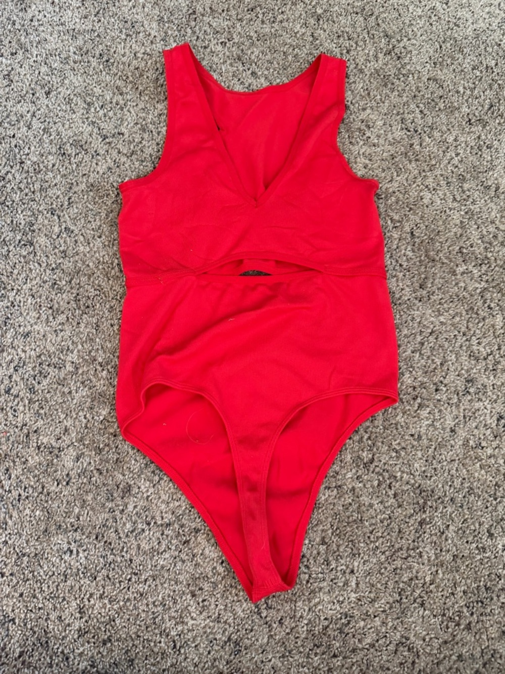 Target Red V-Neck Cutout Bodysuit